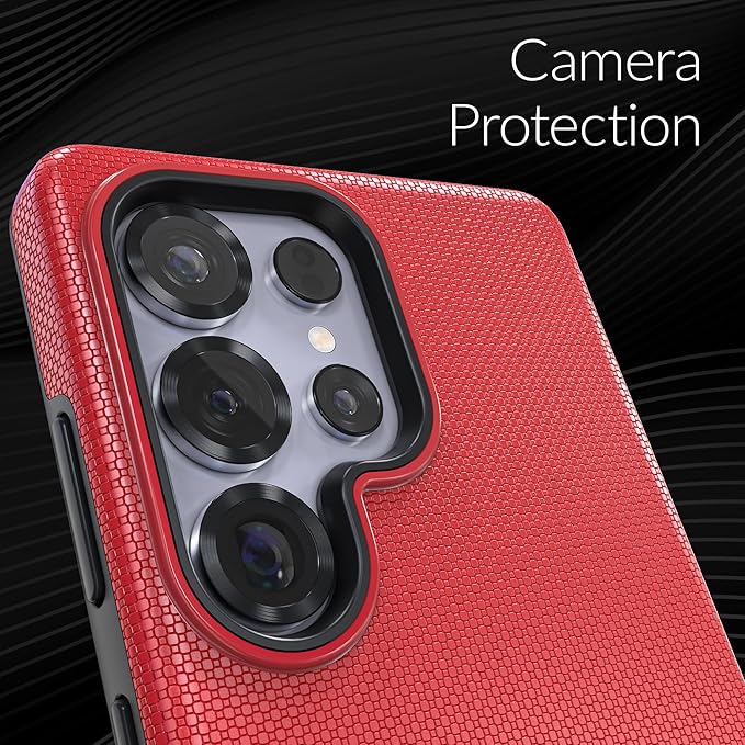 Crave Dual Guard Compatible with Samsung Galaxy S25 Ultra Case, Shockproof Protection Dual Layer Case for Samsung Galaxy S25 Ultra - Red