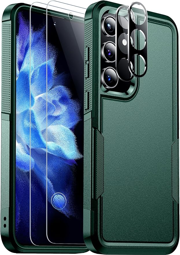 Red2Fire for Samsung Galaxy S24 Case, [Military Grade Drop Protection] Non-Slip Heavy Duty Full Body Shockproof Protection Phone Case for S24 Case 6.2 inch,Dark Green