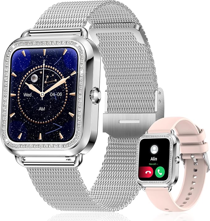 Smart Watch, Colesma 1.59" HD Smart Watches for Women, Answer/Make Call Fitness Tracker Watch for Android iPhone, Sleep/Heart Rate/SpO2/Blood Pressure Monitor, 180+ Dials, Waterproof Watches for Women