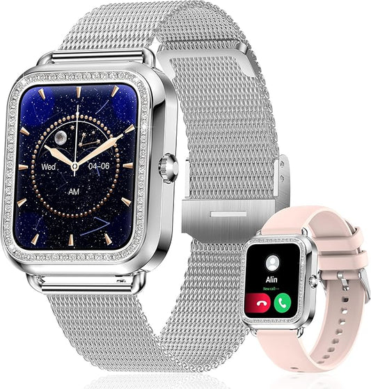 Smart Watch, Colesma 1.59" HD Smart Watches for Women, Answer/Make Call Fitness Tracker Watch for Android iPhone, Sleep/Heart Rate/SpO2/Blood Pressure Monitor, 180+ Dials, Waterproof Watches for Women