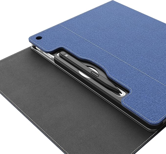Tablet Case for 2025 New Microsoft Surface Pro 1st Edition 12-inch, PU Leather & Hard Shell Laptop Protective Cover with Multi-Angle Built-in Kickstand & Pen Holder (Blue)