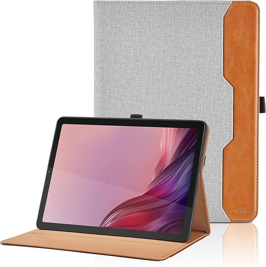 Case for Lenovo Tab M9 9 Inch 2023 (TB-310FU)/ Nook 9" Lenovo Tablet (2024) - PU Leather Business Folio Protective Cover with Hand Strap and Pocket, Gray