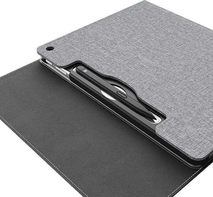 Tablet Case for 2025 New Microsoft Surface Pro 1st Edition 12-inch, PU Leather & Hard Shell Laptop Protective Cover with Multi-Angle Built-in Kickstand & Pen Holder (Grey)