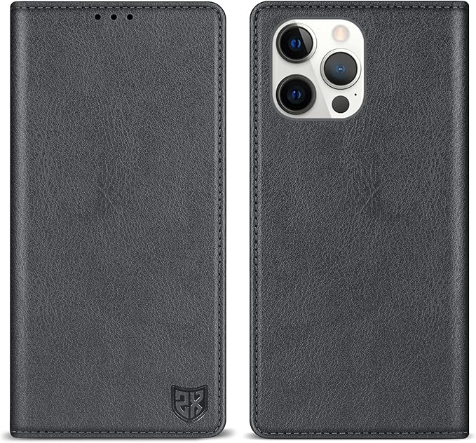 ZZXX for iPhone 15 Pro Wallet Case with [RFID Blocking] Card Slot Stand Strong Magnetic Leather Flip Fold Protective Phone Case for iPhone 15 Pro Case Wallet(Grey-6.1 inch)