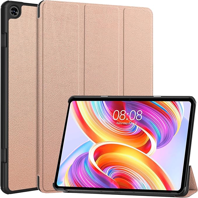 Case for TECLAST T50 11.0 inch Tablet, Folding Folio Ultra-Thin PU Leather Stand Case Cover for TECLAST T50 11.0 inch Rose Gold