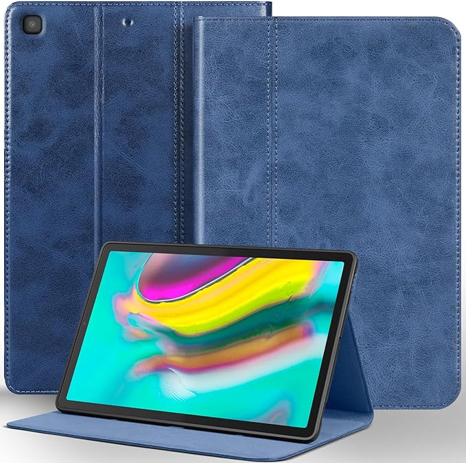 for Samsung Galaxy Tab S5E 10.5 inch Case 2019 Model(SM-T720/T725C/T727) Genuine Leather Cover Protective Shell,Auto Wake/Sleep.Blue