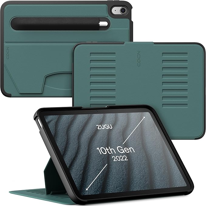 ZUGU CASE for iPad 10.9 Inch Case iPad 11th/10th Generation (A16 2025/2022), Magnetic Stand & Sleep/Wake Cover for 11th/10th Gen iPad, Model #s A3354, A3355, A3356, A2696, A2757, A2777, Pine