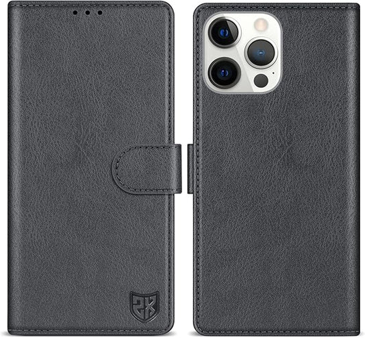 ZZXX for iPhone 15 Plus Wallet Case with [RFID Blocking] Card Slot Kickstand Magnetic Closure Leather Flip Fold Protective Phone Case for iPhone 15 Plus Case Wallet(Grey-6.7 inch)