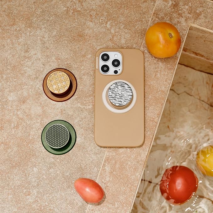 PopSockets Phone Grip for MagSafe with Kickstand, Magnetic Stand, Swappable Top, Secure Hold for iPhone MagSafe Cases, Phone & Tablet Grip - Wood Res-Raising Cane