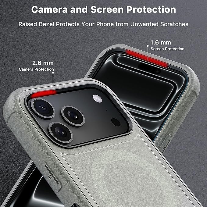 M MYBAT PRO for iPhone 17 Pro Case, Maverick Series Case with Belt Clip Holster,[Compatible with Magsafe] w/Screen Protector,Anti-Drop,Shockproof,w 360°Rotating Kickstand,Heavy Duty Protection