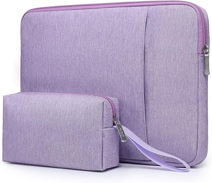 HYZUO 15-16 Inch Laptop Sleeve Bag Set for MacBook Pro 16 M4/M3/M2/M1 Pro/Max, 15" Surface Book, Notebook Case for 15" 15.6" HP Dell Lenovo ThinkBook Asus Acer Samsung Huawei, Lilac Purple