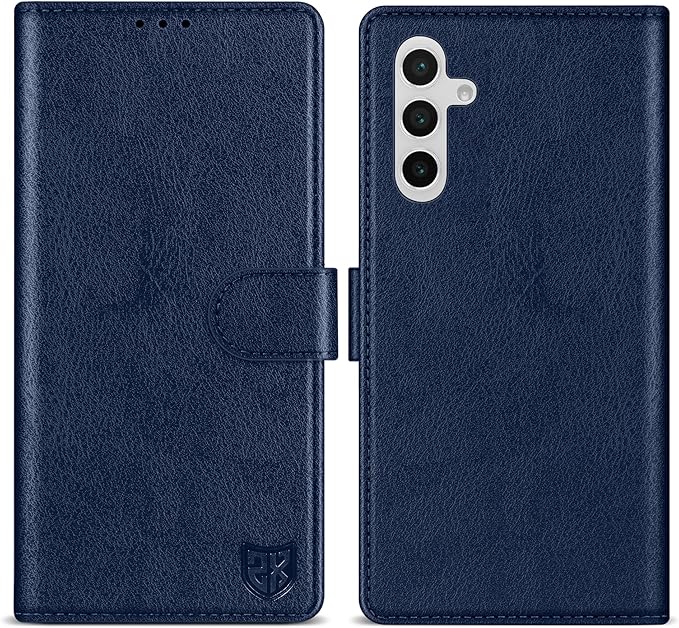 ZZXX for Samsung Galaxy S25 Wallet Case with [RFID Blocking] Card Slot Kickstand Magnetic Closure Leather Flip Fold Protective Phone Case for Samsung Galaxy S25 5G Case Wallet(Blue-6.2 inch)