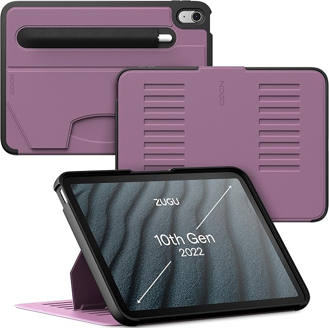 ZUGU CASE for iPad 10.9 Inch Case iPad 11th/10th Generation (A16 2025/2022), Magnetic Stand & Sleep/Wake Cover for 11th/10th Gen iPad, Model #s A3354, A3355, A3356, A2696, A2757, A2777, Berry Purple