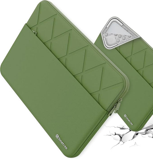 Smatree Laptop Sleeve for 12.3 inch Microsoft Surface Pro 7+/Surface Pro 7, Microsoft Protective Laptop Case with Accessory Pocket, YKK Zipper, Patented Super Corner Design, Green (E431G)