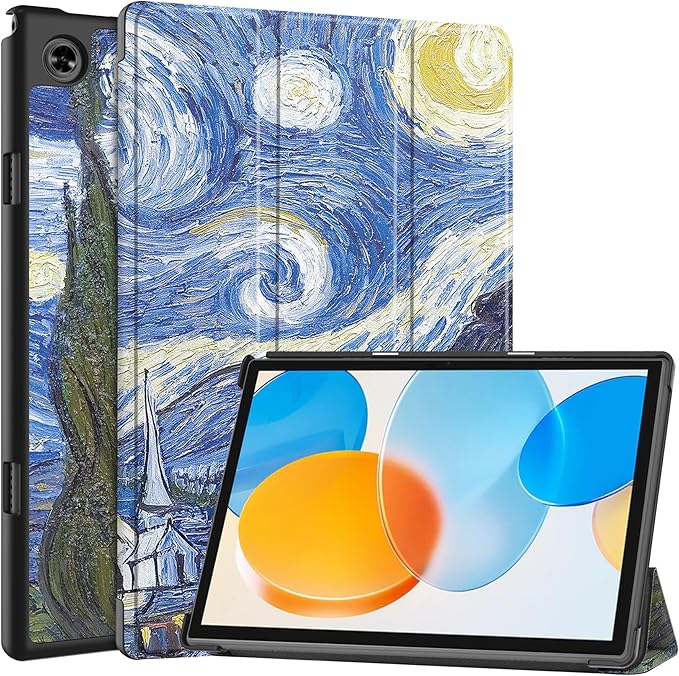 Case for TECLAST M40 Pro 10.1 inch Tablet, Folding Folio Ultra-Thin PU Leather Stand Case Cover for TECLAST M40 Pro / P20HD / P20S Starry Night