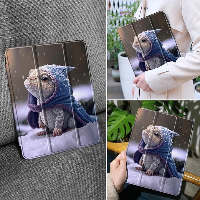 MEEgoodo Case for Samsung Galaxy Tab A9 Plus 11 inch Cover 2024 2023 with S Pen Holder, A9+ Smart Tablet Cases with Leather Trifold Stand+Soft TPU Back Shell+Smart Auto Wake/Sleep, Cute Dragon Cub