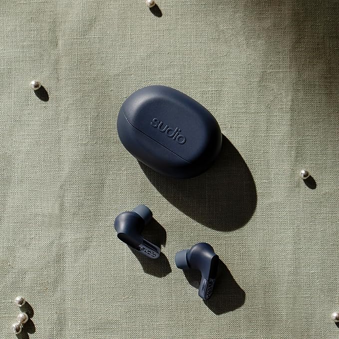 sudio N3 Pro Wireless Earbuds – Active Noise Cancelling (ANC), 30-Hour Playtime, Sweat & Splashproof, Eco-Friendly Design with Recycled Materials, Comfortable Fit, Premium Metallic Finish (Blue)