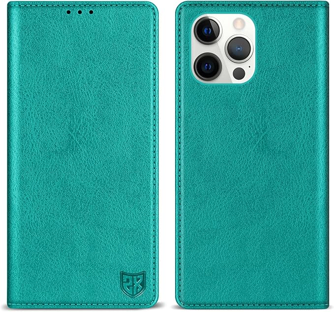 ZZXX for iPhone 15 Pro Max Wallet Case with [RFID Blocking] Card Slot Stand Strong Magnetic Leather Flip Fold Protective Phone Case for iPhone 15 Pro Max Case Wallet(Lake Blue-6.7 inch)