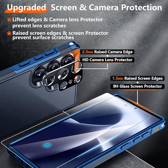 Red2Fire for Samsung Galaxy S25 Ultra Case, [Military Grade Drop Protection] Heavy Duty Full Body Shockproof Protection Non-Slip Phone Case for S25 Ultra Case 6.9 inch