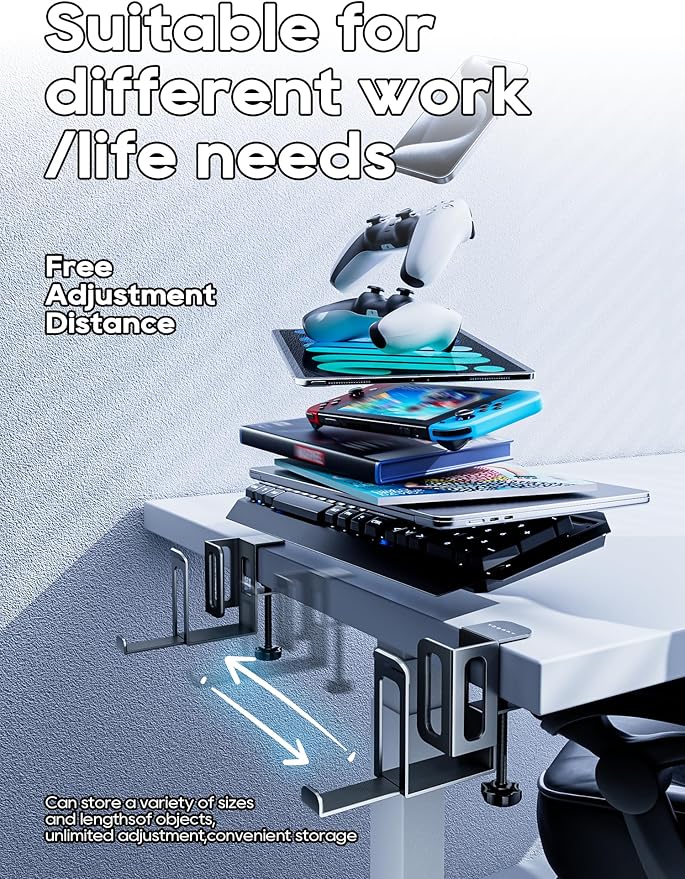 NODOCA 2-Slot Vertical Laptop Stand With Headphone Holder and Desk Side Storage for MacBook/Surface/Samsung/HP/Dell [L, White]