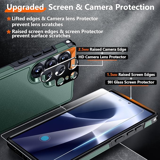 Red2Fire for Samsung Galaxy S25 Ultra Case, [Military Grade Drop Protection] Heavy Duty Full Body Shockproof Protection Non-Slip Phone Case for S25 Ultra Case 6.9 inch