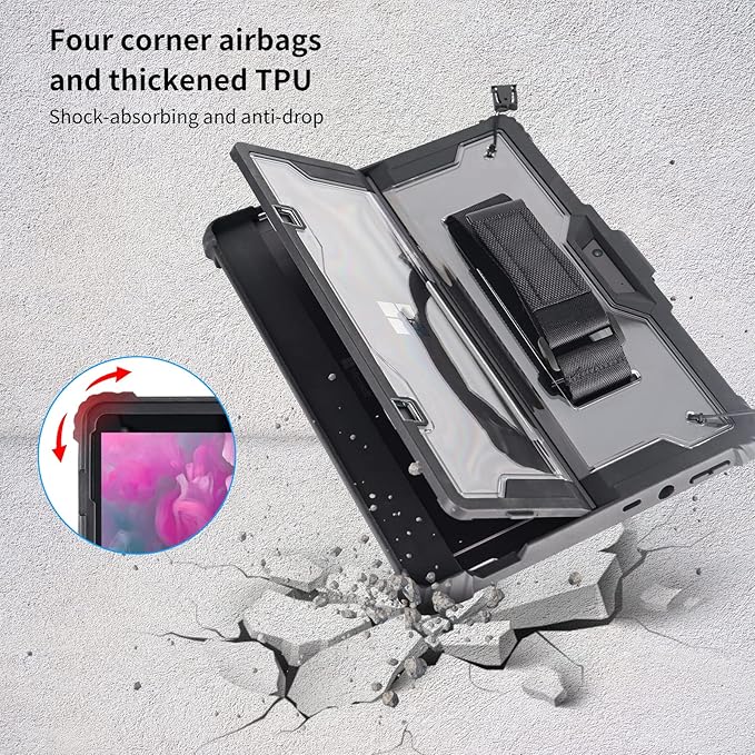 AOAO for Microsoft Surface Pro 8 Case with Shoulder Strap, Hand Strap, Stylus Pen Holder, Rugged, Shock-Absorbing and Drop-Resistant(13inch)