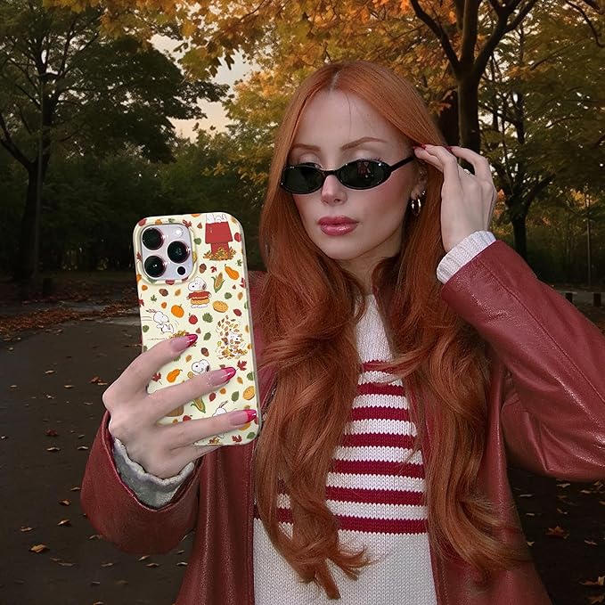 VELVET CAVIAR Case for iPhone 17 | Compatible with MagSafe | 10ft Drop Tested | Protective Fall Season Cases | Snoopy Autumn Leaves