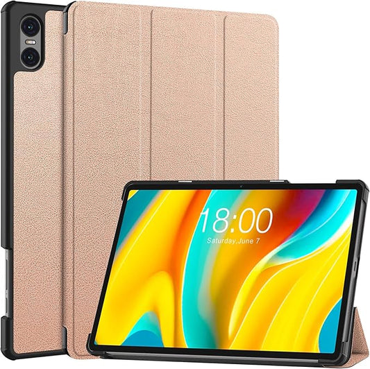 Case for TECLAST T50 Pro 11 inch Tablet, Folding Folio Ultra-Thin PU Leather Stand Case Cover for Teclast T50 Pro Rose Gold