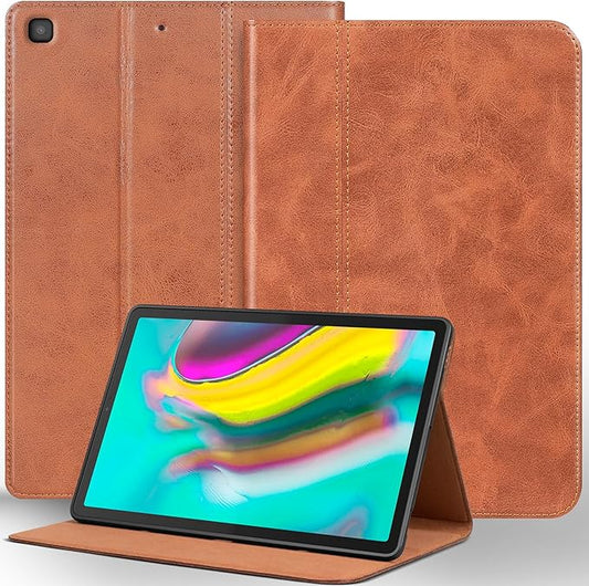 for Samsung Galaxy Tab S5E 10.5 inch Case 2019 Model(SM-T720/T725C/T727) Genuine Leather Cover Protective Shell,Auto Wake/Sleep.Brown
