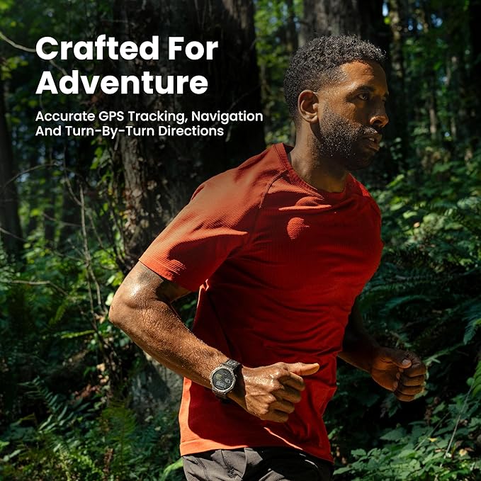 Amazfit T-Rex 3 Rugged/Military Smart Watch 48mm, 27 Day Battery, GPS (with Privacy), Offline Maps, 328 Feet Water-Resistant, 170 Fitness/Sport Modes, AI, Voice Control, for Android or iPhone, Lava