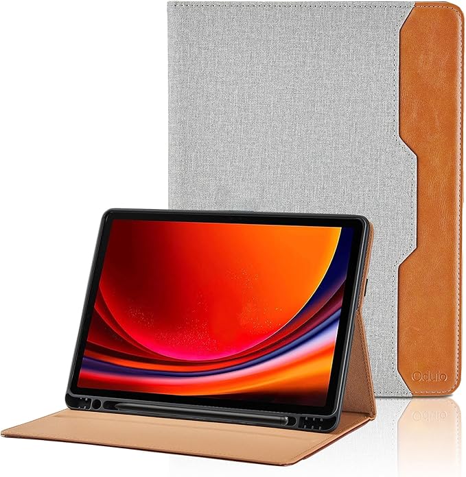Case for Samsung Galaxy Tab S10 Plus 2024/S9 FE+/S9 Plus 12.4 Inch 2023 - Model SM-X820/X826B/X610/X616B/X810/X816B with S Pen Holder and Pocket, PU Leather Folio Stand Cover Auto Wake/Sleep, Grey