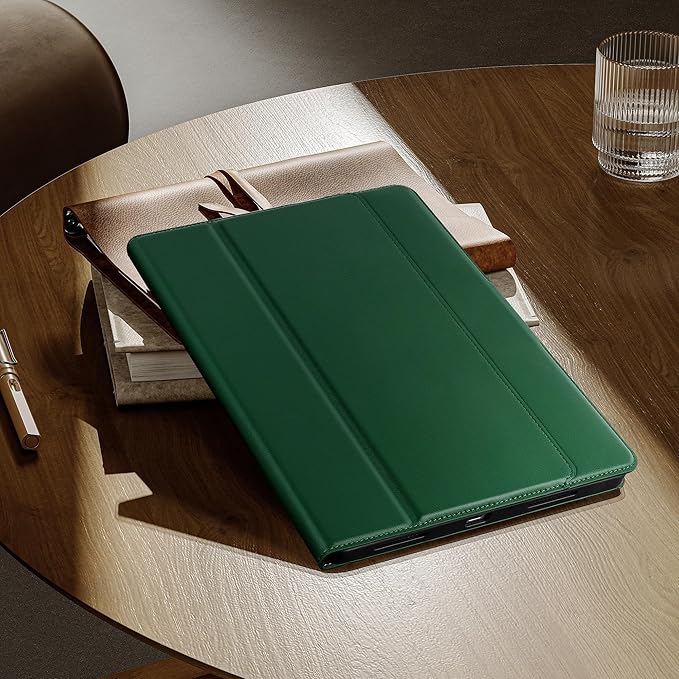 auaua Case for iPad (A16) 11th Generation 11 Inch 2025, iPad 10th Generation 10.9 Inch 2022, with Pencil Holder and Pocket, Typing Angle Muti-Stand Magnetic Closure Auto Sleep/Wake (Green)