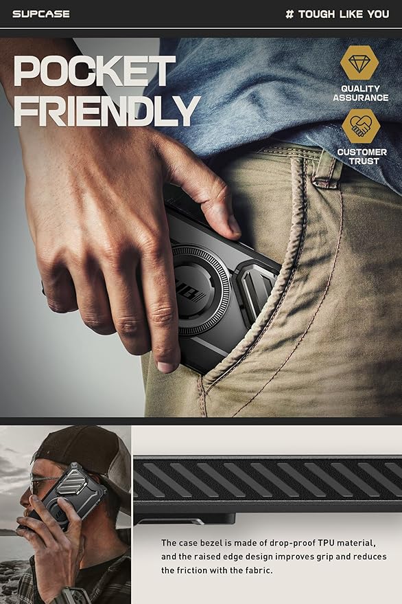 SUPCASE for Samsung Galaxy S24 Ultra Case with Stand [Built-in Camera Cover Kickstand] [S Pen Friendly] [Compatible with MagSafe] Heavy Duty Rugged Magnetic Phone Case for Galaxy S24 Ultra, Black