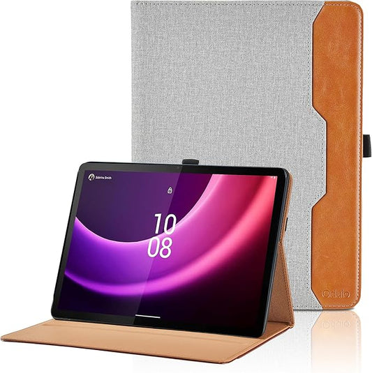 Case for Lenovo Tab P11 Gen 2 11.5 Inch 2023 (TB350FU/TB350XU) - PU Leather Business Folio Case with Pocket, Multi-Angle Viewing for Lenovo Tab P11 2nd Gen Tablet Cover, Gray
