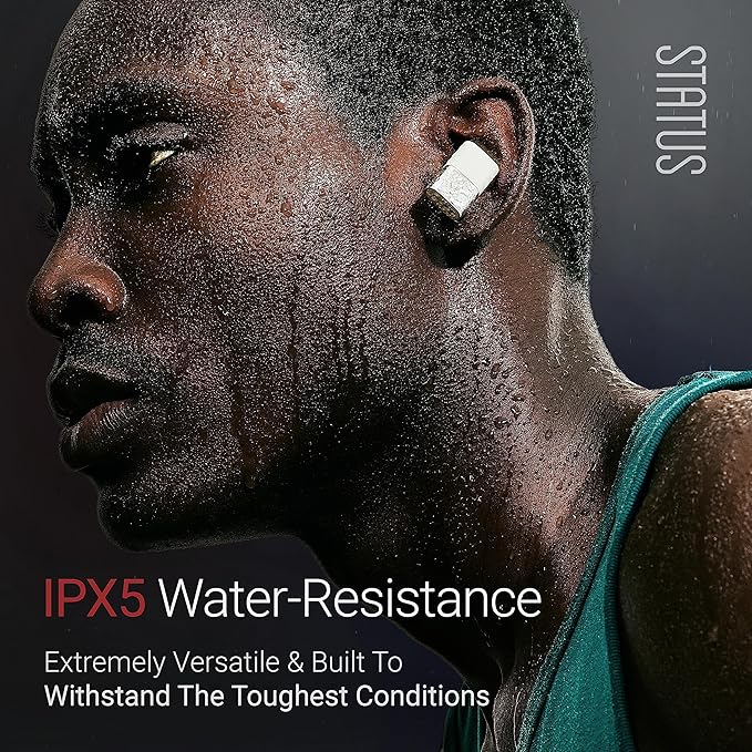 Status Audio Between 3ANC Bone Wireless Earbuds - Triple Driver - Active Noise Cancelling - 6X Microphones - Transparency Mode - 8H Playtime - Bluetooth 5.2. - IPX5 Waterproof