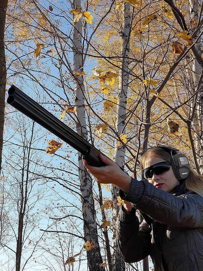 PROHEAR 016 Ear Protection Safety Earmuffs for Shooting, NRR 26dB Noise Reduction Slim Passive Hearing Protector with Low-Profile Earcups, Compact Foldable for Gun Range, Mowing (Patriot)