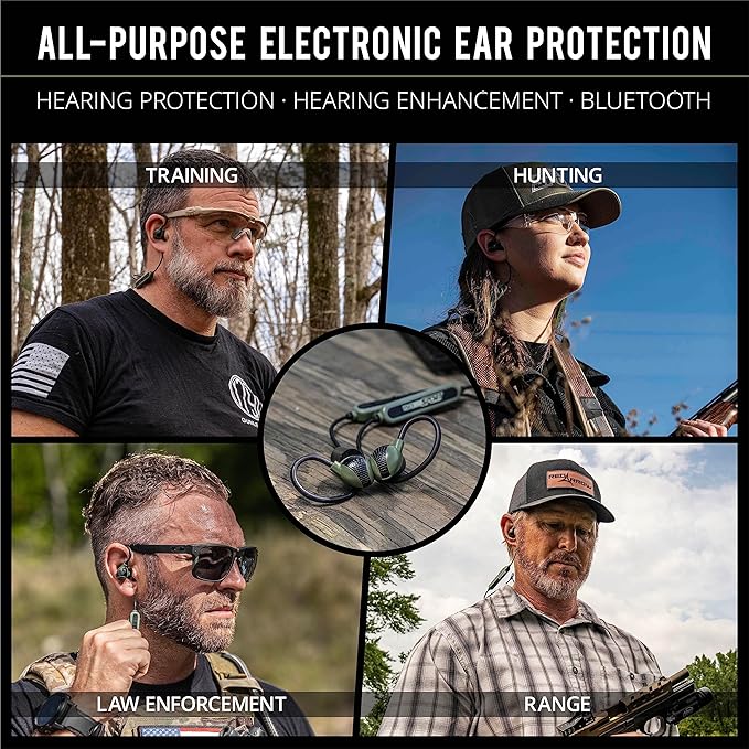 ISOtunes Sport Advance BT Shooting Earbuds: Tactical Bluetooth Hearing Protection (OD Green)